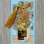 Ayçiçekleri Van Gogh Püsküllü Altın Renk Metal Kitap Ayracı Hediyelik Sanatsal