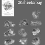 20 Adet Şeffaf Siyah Suluboya Sticker Bullet Journal Scrapbook Laptop Ajanda Planlayıcı