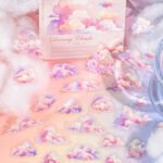 30 Adet Şeffaf Pembe Bulut Sticker Bullet Journal Scrapbook Laptop Ajanda Planlayıcı