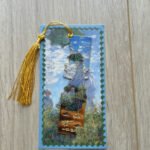 Şemsiyeli Kadın Claude Monet Püsküllü Altın Renk Metal Kitap Ayracı Hediyelik Sanatsal