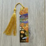 Şafakta Bir Buğday Tarlası Van Gogh Püsküllü Altın Renk Metal Kitap Ayracı Hediyelik Sanatsal