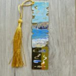 Claude Monet Püsküllü Altın Renk Metal Kitap Ayracı Hediyelik Sanatsal