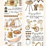 Kamp Temalı Washi Bant Rulo 5cmx2m Scrapbook Bullet Journal Ajanda Washi Tape Günlük Planlayıcı