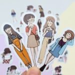21 Adet Kız Sticker Seti Bullet Journal Sticker Scrapbook Sticker Girls Sticker Seti