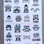 24 Adet Gamer Sticker Seti Oyuncu Sticker Laptop Sticker
