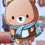 10 Adet Sevimli Ayıcık Sticker Seti Ayıcık Sticker Çocuk Sticker
