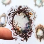 10 Adet Vintage Gothic Ayna Sticker Bullet Journal Scrapbook Laptop Sticker