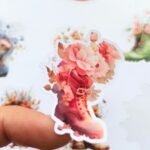 12 Adet Suluboya Vintage Çiçekli Bot Sticker Bullet Journal Scrapbook Laptop Sticker