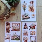 14 Adet Papatya Sticker Seti Bullet Journal Laptop Termos Scrapbook Papatya Kız Country