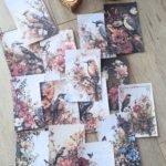 15 Adet Eskitme Vintage Kuş Temalı Scrapbook Kağıt Seti Bullet Journal Dekupaj Kağıdı