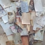 100 Adet Eskitme Vintage Temalı Scrapbook Kağıt Seti Bullet Journal Dekupaj Kağıdı