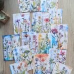 15 Adet Eskitme Vintage Suluboya Çiçek Temalı Scrapbook Kağıt Seti Bullet Journal Dekupaj Kağıdı