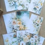 9 Adet Eskitme Vintage Yeşil Temalı Scrapbook Kağıt Seti Bullet Journal Dekupaj Kağıdı