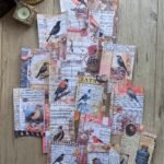 15 Adet Eskitme Vintage Kuş Temalı Scrapbook Kağıt Seti Bullet Journal Dekupaj Kağıdı