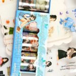 4 Rulo Şeffaf Pet Bant Kesimli 6cmx2m Scrapbook Bullet Journal Ajanda Washi Tape Mavi Kız