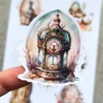 8 Adet Vintage Eşya Sticker Scrapbook Sticker Bullet Journal Sticker