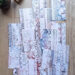 18 Adet Eskitme Vintage Dantel Temalı Scrapbook Kağıt Seti Bullet Journal Dekupaj Kağıdı