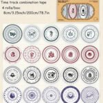 4 Rulo Kesimli Washi Bant 8cmx2m Scrapbook Bullet Journal Ajanda Washi Tape Mavi Kız