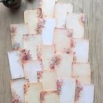 20 Adet Eskitme Vintage Gül Temalı Scrapbook Kağıt Seti Bullet Journal Dekupaj Kağıdı
