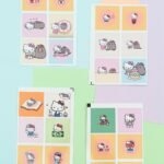 24 Adet Hello Kitty Pusheen The Cat Sticker Seti Sevimli Sticker Kare Sticker Laptop Sticker Sanrio