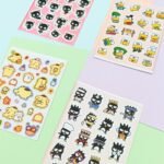4 Parça 90 Adet Sanrio Sticker Seti Sevimli Sticker Seti Hello Kitty Badtz Kuroppi Chococat Sticker