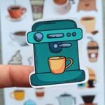 19 Adet Kahve Temalı Sticker Bullet Journal Scrapbook Laptop Sticker