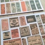 34 Adet Scrapbook Sticker Seti Bullet Journal Sticker Vintage Bilet Etiket Sticker