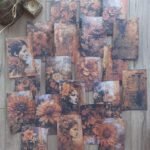 21 Adet Eskitme Vintage Rustik Temalı Scrapbook Kağıt Seti Bullet Journal Dekupaj Kağıdı