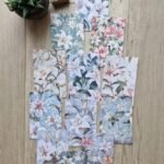 12 Adet Scrapbook Lilyum Çiçek Temalı Scrapbook Kağıt Seti Bullet Journal Dekupaj Kağıdı