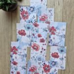 12 Adet Scrapbook Gelincik Çiçek Temalı Scrapbook Kağıt Seti Bullet Journal Dekupaj Kağıdı