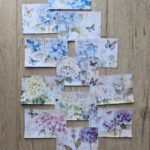 12 Adet Scrapbook Ortanca Kelebek Temalı Scrapbook Kağıt Seti Bullet Journal Dekupaj Kağıdı