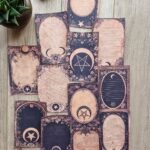 12 Adet Scrapbook Eskitme Antika Astroloji Temalı Scrapbook Kağıt Seti Bullet Journal Dekupaj Kağıdı