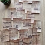20 Adet Eskitme Gazete Sayfası Scrapbook Kağıt Seti Bullet Journal Dekupaj Kağıdı