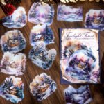 30 Adet Şeffaf Mor Manzara Sticker Bullet Journal Scrapbook Laptop Ajanda Planlayıcı