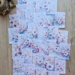 30 Adet Scrapbook Kağıt Seti Çiçek Temalı Bullet Journal Dekupaj Kağıdı