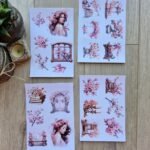 4 Sayfa 23 Adet Sakura Temalı Sticker Seti Sakura Pembe Kız Japon