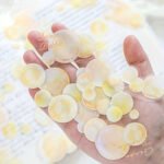 30 Adet Şeffaf Sarı Baloncuk Sticker Bullet Journal Scrapbook Laptop Ajanda Planlayıcı