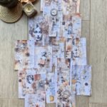 15 Adet Eskitme Vintage Temalı Scrapbook Kağıt Seti Bullet Journal Dekupaj Kağıdı