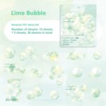 30 Adet Şeffaf Yeşil Baloncuk Sticker Bullet Journal Scrapbook Laptop Ajanda Planlayıcı