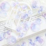30 Adet Şeffaf Mor Baloncuk Sticker Bullet Journal Scrapbook Laptop Ajanda Planlayıcı