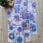 15 Adet Eskitme Vintage Mor Çiçek Temalı Scrapbook Kağıt Seti Bullet Journal Dekupaj Kağıdı Saat