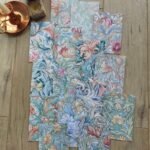 15 Adet Şal Desen Scrapbook Kağıt Seti Bullet Journal Dekupaj Kağıdı