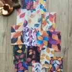 15 Adet Renkli Yaprak Scrapbook Kağıt Seti Bullet Journal Dekupaj Kağıdı