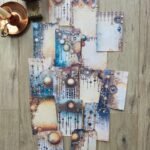 15 Adet Otantik Karışık Boncuk Temalı Scrapbook Kağıt Seti Bullet Journal Dekupaj Kağıdı