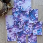 12 Adet Eskitme Vintage Mor Çiçek Temalı Scrapbook Kağıt Seti Bullet Journal Dekupaj Kağıdı