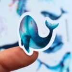 13 Adet Suluboya Balık Balina Okyanus Temalı Sticker Bullet Journal Scrapbook Laptop Sticker