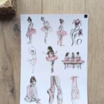 10 Adet Balerin Kızlar Sticker Bullet Journal Scrapbook Laptop Sticker
