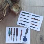 16 Adet Dolma Kalem Sticker Bullet Journal Scrapbook Laptop Sticker Mürekkep Kalem