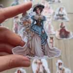 21 Adet Victorian Lady Sticker Bullet Journal Scrapbook Laptop Sticker Vintage Kadın