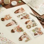 8 Adet Şeffaf Çiçek Kız Sticker Bullet Journal Scrapbook Laptop Ajanda Planlayıcı